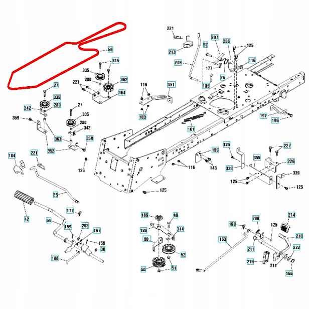 Jízdní pás Husqvarna 532 17 01-40 170140 287 cm