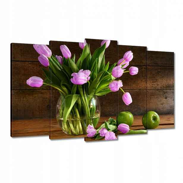Obrazy 100x60 Fialové tulipány