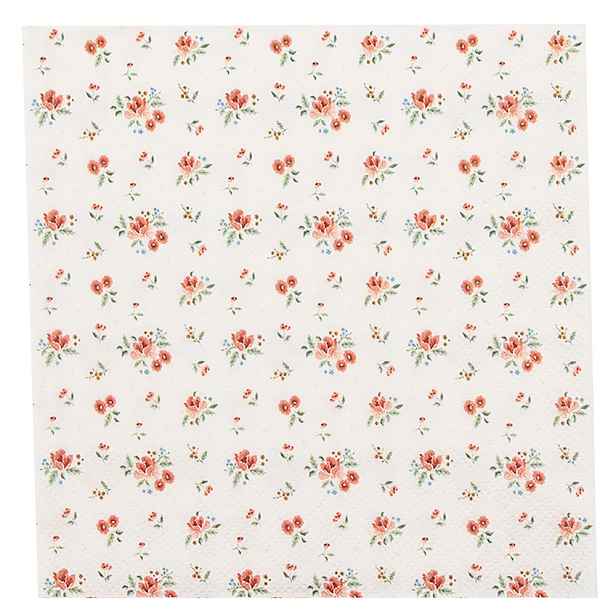 Papírové ubrousky Little Rose Collection - 33*33 cm (20ks) Clayre & Eef