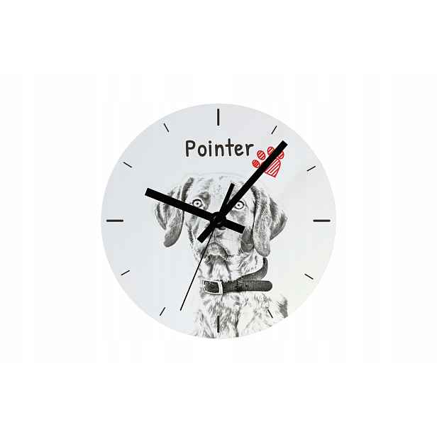 Pointer hodiny se psem, závěsné a stojící, personalizace fotografií, 20 cm