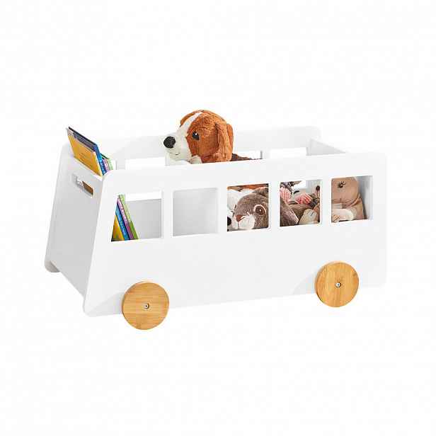 SoBuy BOX NA HRAČKY Bílá 68x33x24cm Nordický