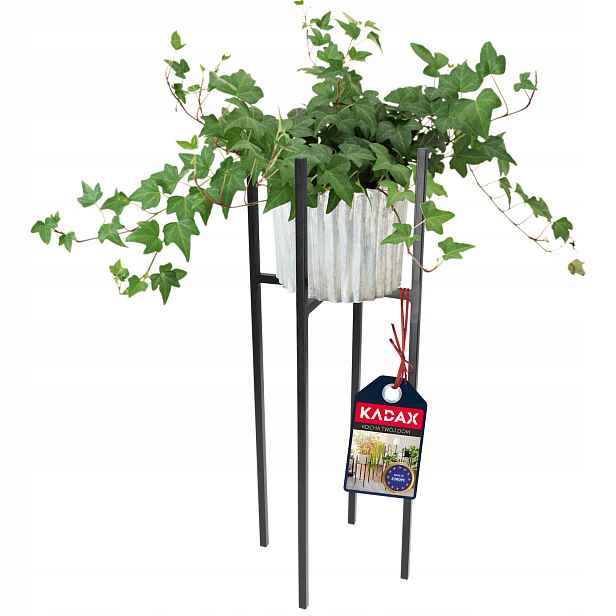 Stojan Na Květiny Držák Na Květináč Stojící Kovový Loft Černý Rostlin Květináče 67cm