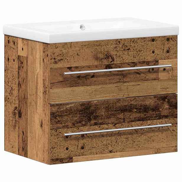 vidaXL Skříňka pod umyvadlo 2 ks Staré dřevo 60 x 38,5 x 48 cm
