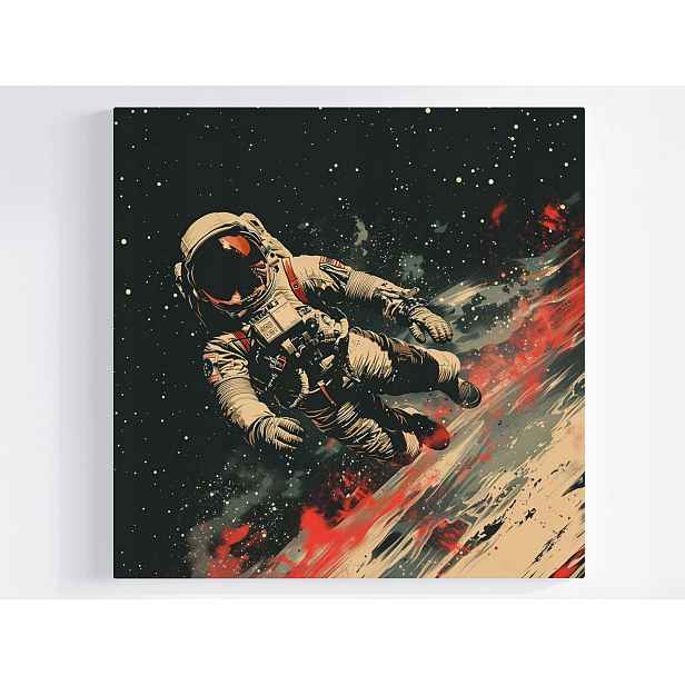 Obraz Na Plátně Canvas Astronauta Vesmír Galaxie Grafika Art 50x50