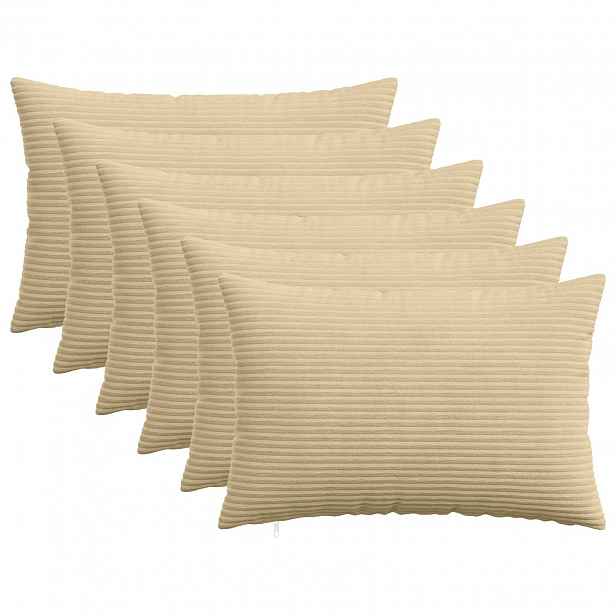 vidaXL Povlak na polštář 6 pcs HEERLEN Zelenošedá 50 x 80 cm manšestr