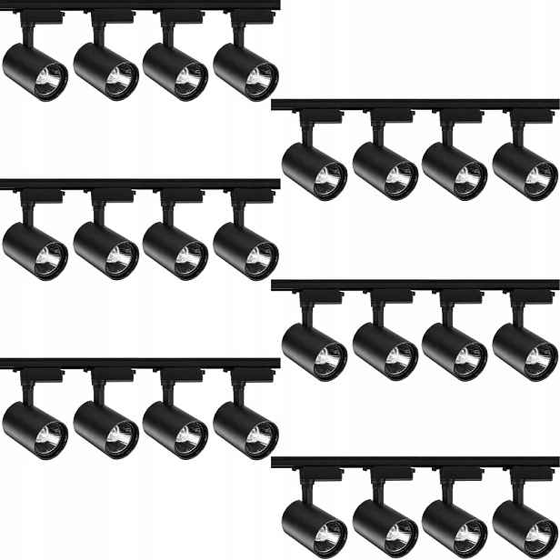 24 X Kolejnicový Reflektor Led Lampa Systém Kolejnicového Osvětlení Kolejnicový Kabel