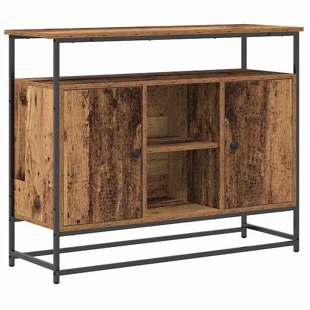 vidaXL Servírovací skříň Staré dřevo 100 x 35 x 80 cm Kompozitní dřevo