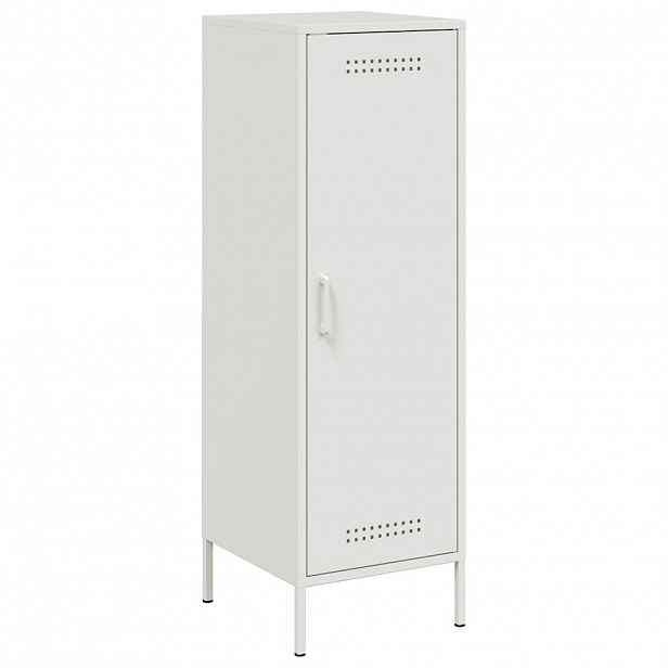 vidaXL Skříň highboard bílá 36 x 39 x 113 cm ocel