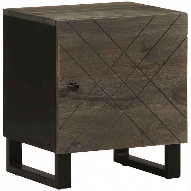 vidaXL Noční stolek černý 40 x 33 x 46 cm masivní mangovníkové dřevo