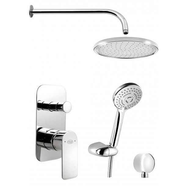 Aqualine Daphne - Sprchový set s baterií pod omítku, pro 2 spotřebiče, 2 proudy, chrom DH943