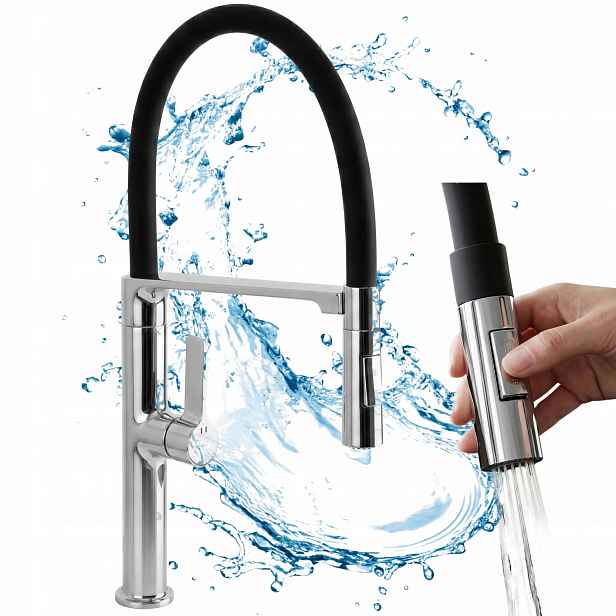 Kuchyňská baterie Chrom Rea Lago Flexibilní Ramínko Stojící Jednopáková