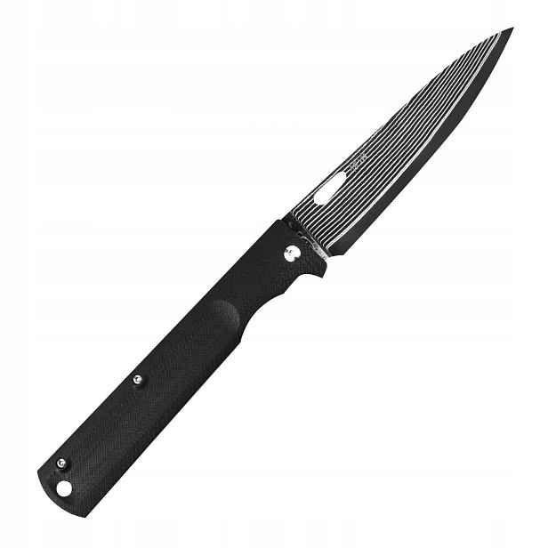 Nůž skládací petty Takeshi Saji 10 cm ocel R2 černý kuchyňský damast