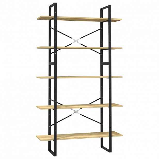 vidaXL Knihovna s 5 policemi 100 x 30 x 175 cm borové dřevo