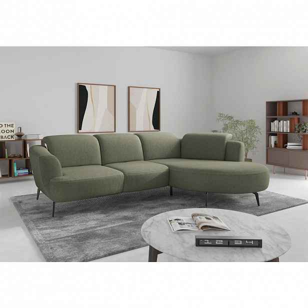 Sit & More ROHOVÁ SEDAČKA, textil, olivově zelená