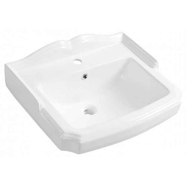 Aqualine Antik - Umyvadlo 58x47 cm, s 1 otvorem pro baterii, bílá AK102