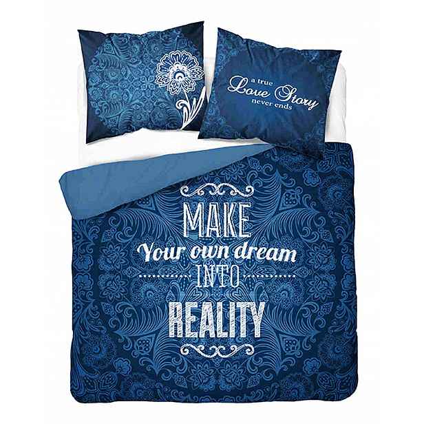 Modré Povlečení Make Your Own Dream Into Reality 200x220
