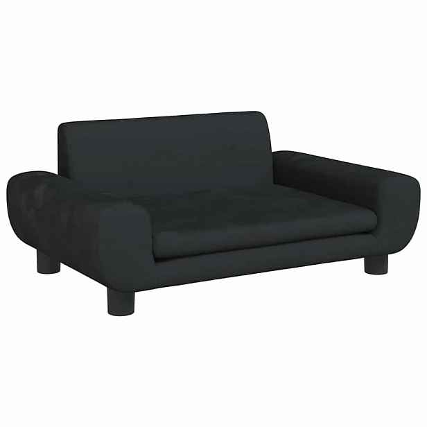 vidaXL Pelíšek pro psy černý 70 x 45 x 33 cm samet