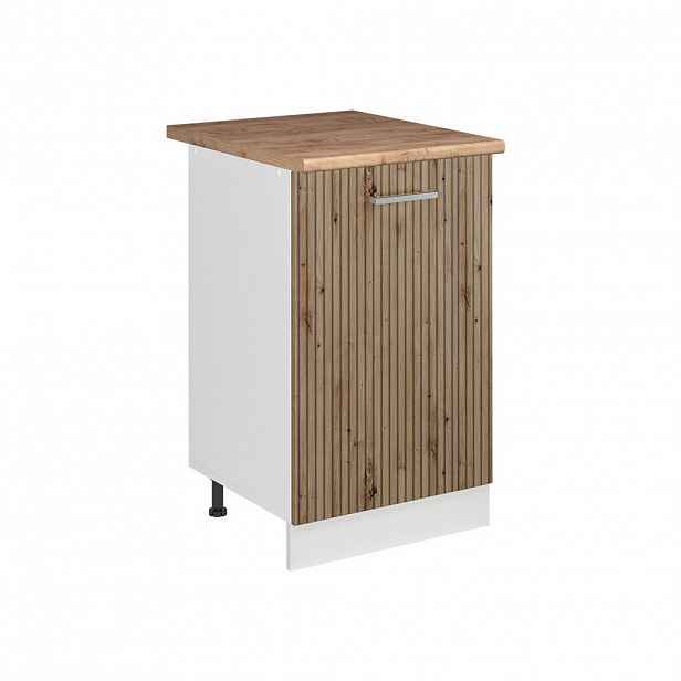 Vicco SPODNÍ SKŘÍŇKA KUCHYŇSKÉ LINKY R-Line, Řemeslný dub/Bílá, 50 cm pracovná doska Dub Goldkraft
