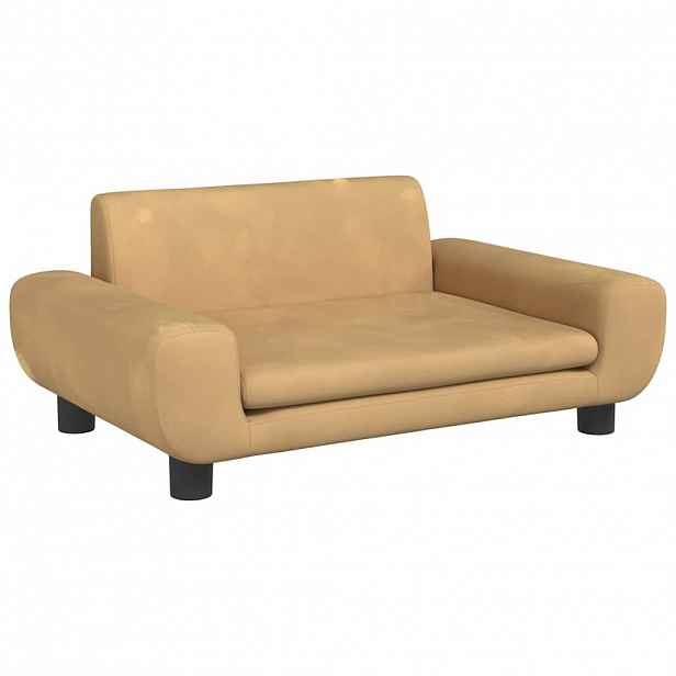 vidaXL Pelíšek pro psy hnědý 70 x 45 x 33 cm samet
