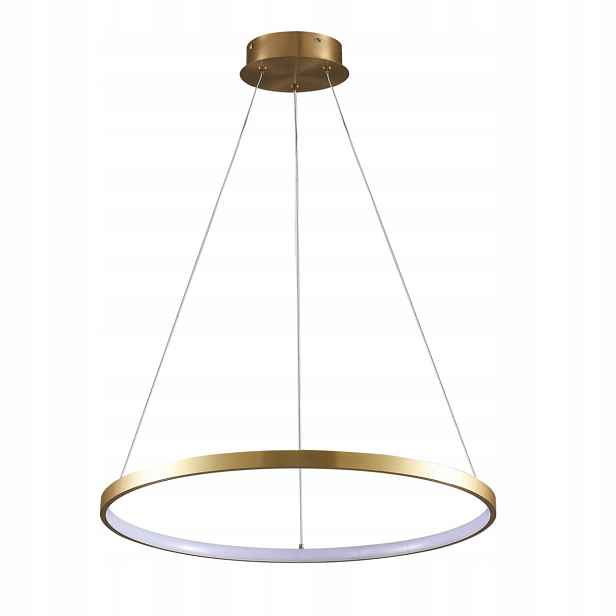 Závěsná lampa zlatý Led ring 20W neutrální barva do obývacího pokoje Lea Polux