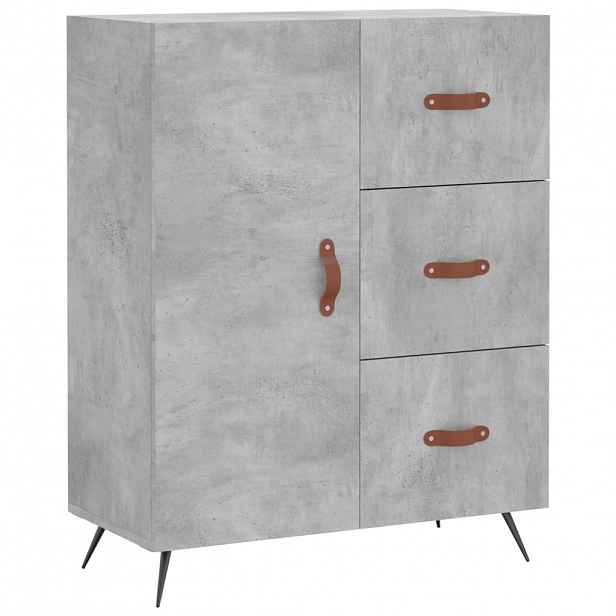 vidaXL Příborník betonově šedý 69,5 x 34 x 90 cm kompozitní dřevo