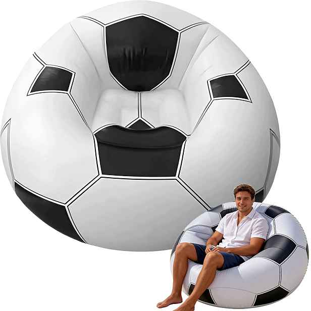 Taburet Nafukovací křeslo Fotbal 110 x 110 x 71 cm Bedee Football