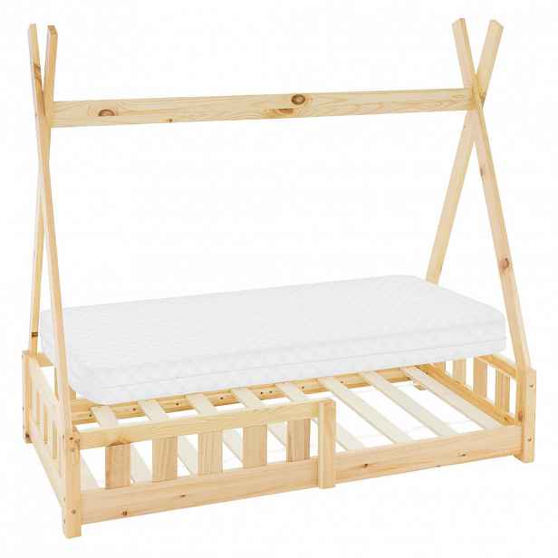 ML-DESIGN DĚTSKÁ postýlka Tipi s matrací 70x140 cm přírodní