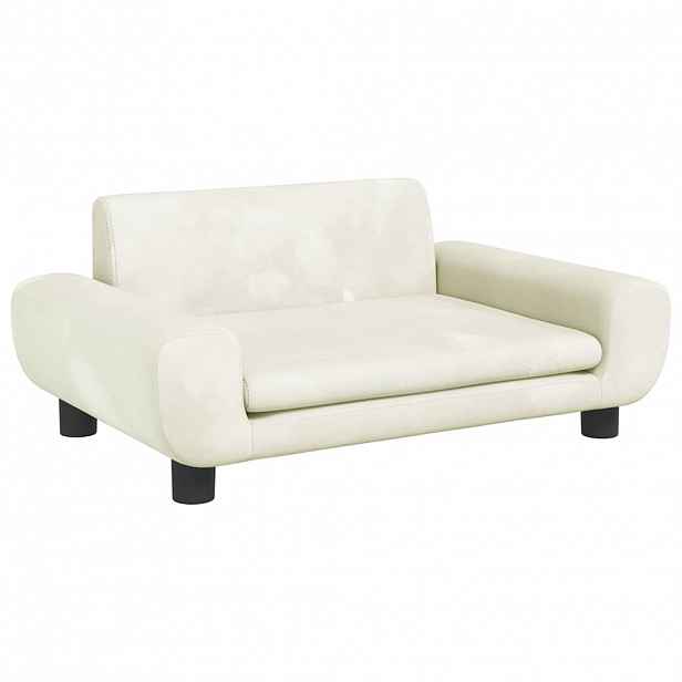 vidaXL Pelíšek pro psy krémový 70 x 45 x 33 cm samet