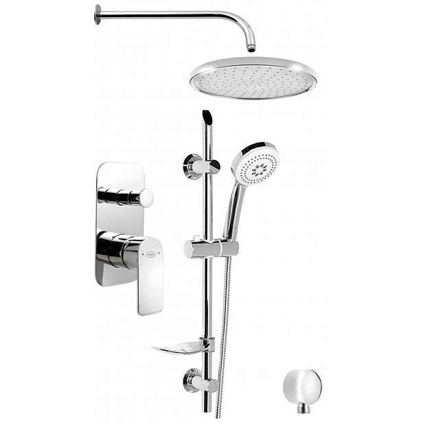 Aqualine Daphne - Sprchový set s baterií pod omítku, pro 2 spotřebiče, 3 proudy, chrom DH944