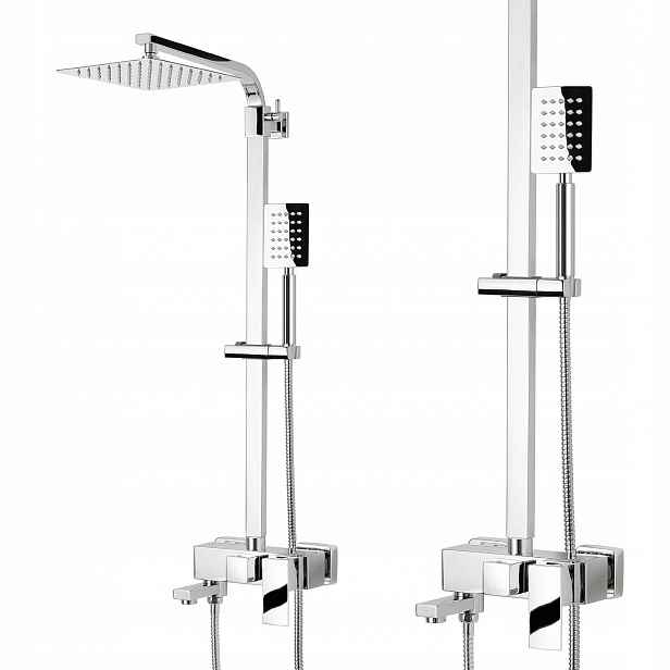 Sprchový Set Sloupová Tryska S Výtokem Do Vany Dešťová Sprcha 20 CM