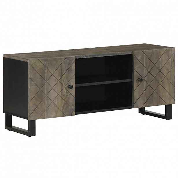 vidaXL TV skříňka černá 105x33x46 cm masivní mangovníkové dřevo