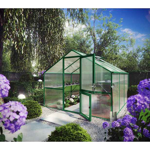 Zahradní skleník KGT Orchidee III 3,2 x 3 m, zelená