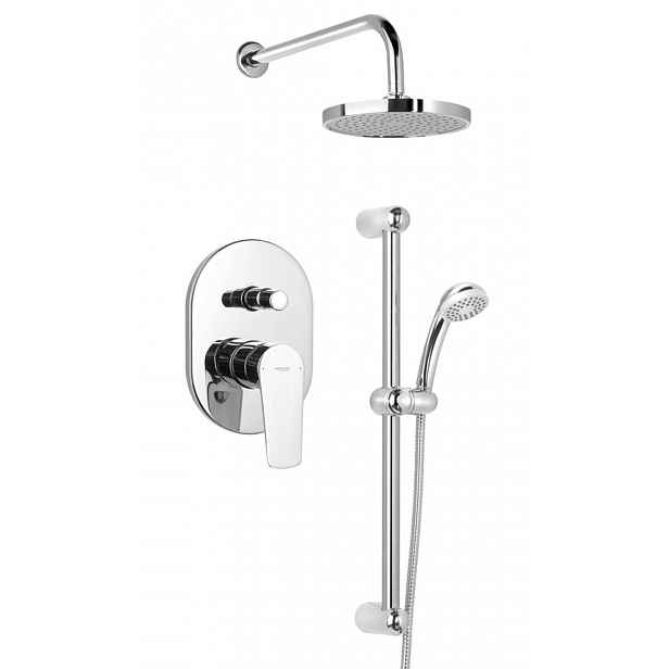 Aqualine Lotta - Sprchový set s baterií pod omítku, pro 2 spotřebiče, chrom LT744