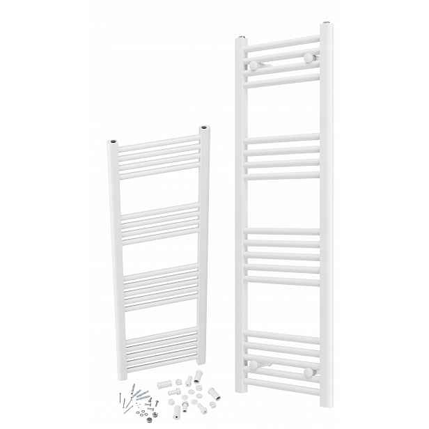 Koupelnový Radiátor Bílý Žebříkový Breno 40x120 cm Radiátor Montáž 180°