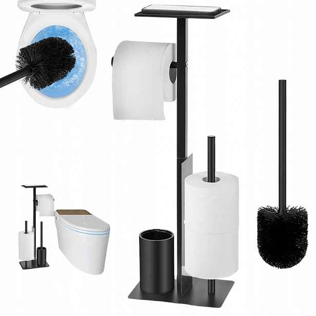 Kovový Koupelnový Stojan Na Toaletní Papír, držák, Wc kartáč, sada