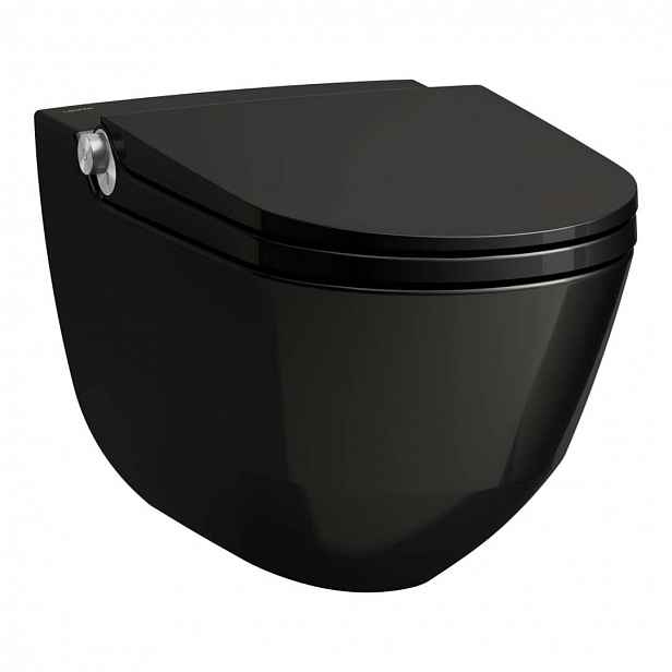 Laufen Cleanet Riva - Elektronický bidet s keramikou, Rimless, SoftClose, LCC, černá H8206910200001
