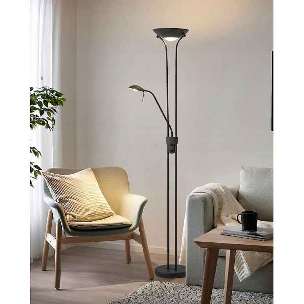 Led stojací lampa 180 cm, černá, 18 W 5 W, teplá bílá, 1620 lm 450