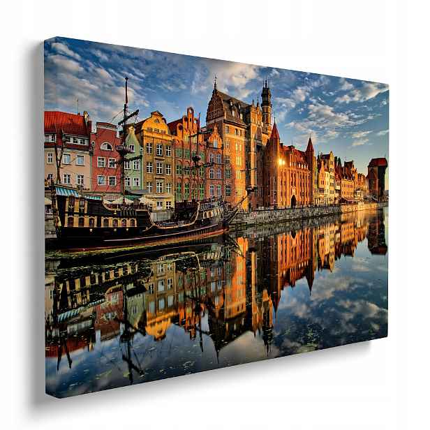 Obraz na plátně Gdaňsk na zeď s výhledem na krajinu do domu 80x60 cm