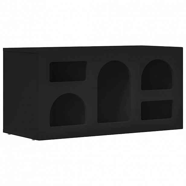 vidaXL Televizní skříň ELST 80 x 35 x 40 cm Černá Kompozitní dřevo