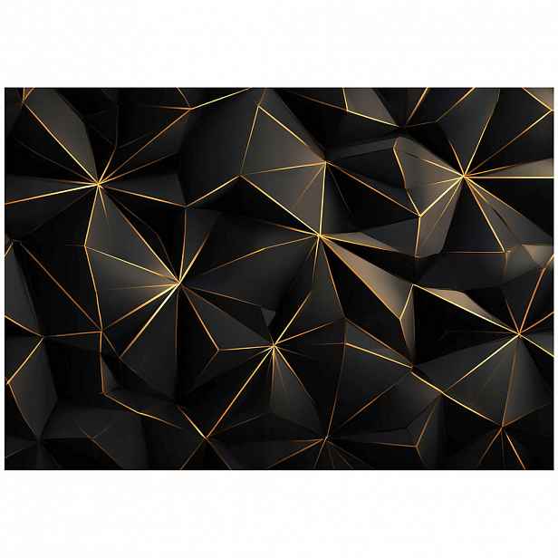 Wallarena ABSTRAKTNÍ geometrická fototapeta černá 150x105 cm