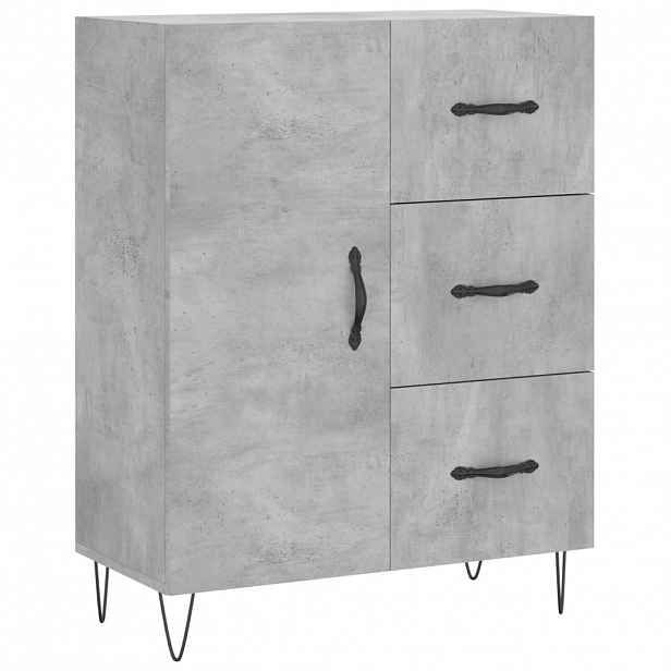 vidaXL Příborník betonově šedý 69,5 x 34 x 90 cm kompozitní dřevo