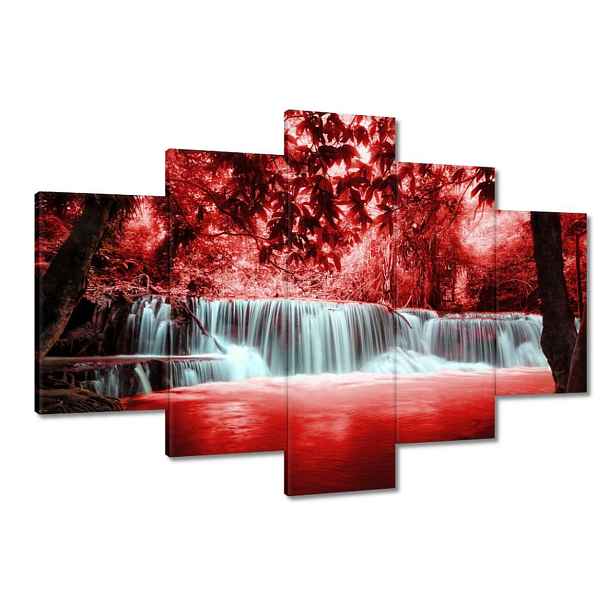 Obrazy 120x80 Červený vodopád Kaskáda