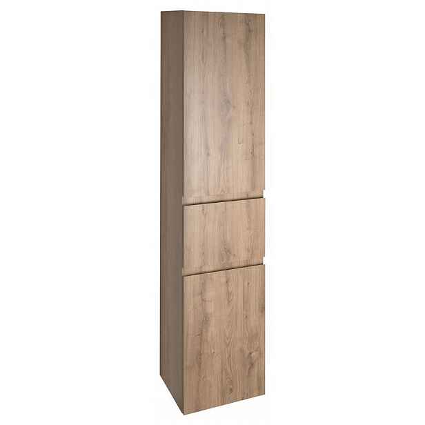 Aqualine Altair - Vysoká skříňka s košem 40x184x31 cm, P, dub emporio AI485R