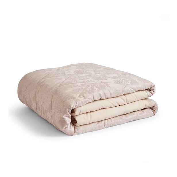 Béžový damaškový prošívaný přehoz 240x260 cm Damask Jacquard – Catherine Lansfield