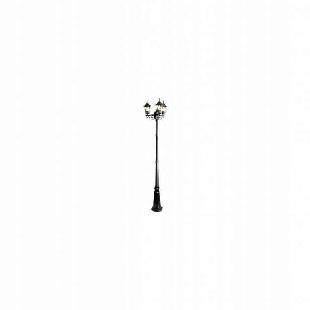 Led Zahradní Lampa IP44 3X E27 Ral 9005 Hliník