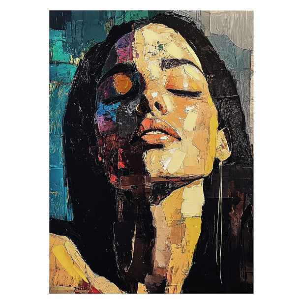 Obraz s ručně malovanými prvky na plátně 70x100 cm Vivian – Styler