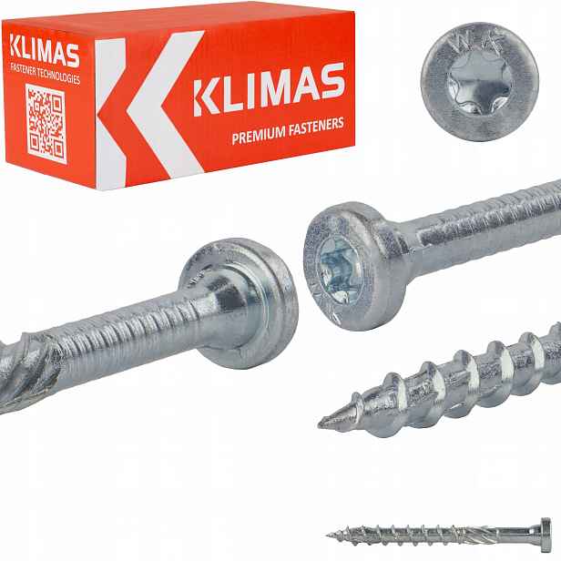 Šrouby pro tesařské spojky 8x80 mm 50 ks Torx Klimas Wkcr