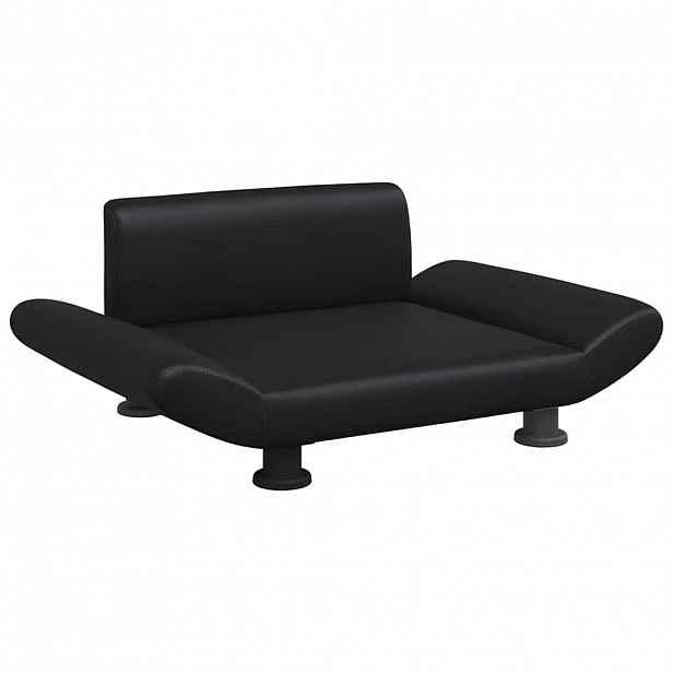 vidaXL Pelíšek pro psy černý 70 x 45 x 28 cm umělá kůže
