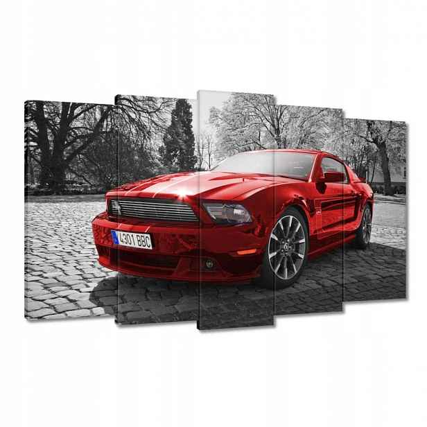 Obrazy 100x60 Červený Mustang