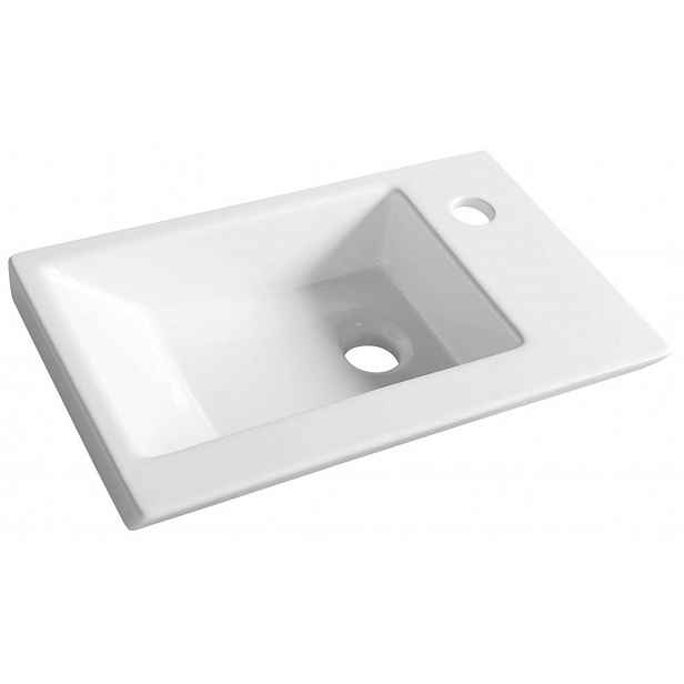 Aqualine Zoran - Umyvadlo 45x28 cm, otvor pro baterii, bílá 4045